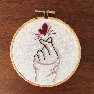 🚫SOLD🚫 4” Love Theme Embroidery Hoop